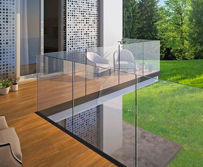 Balcony Railing with Glass
