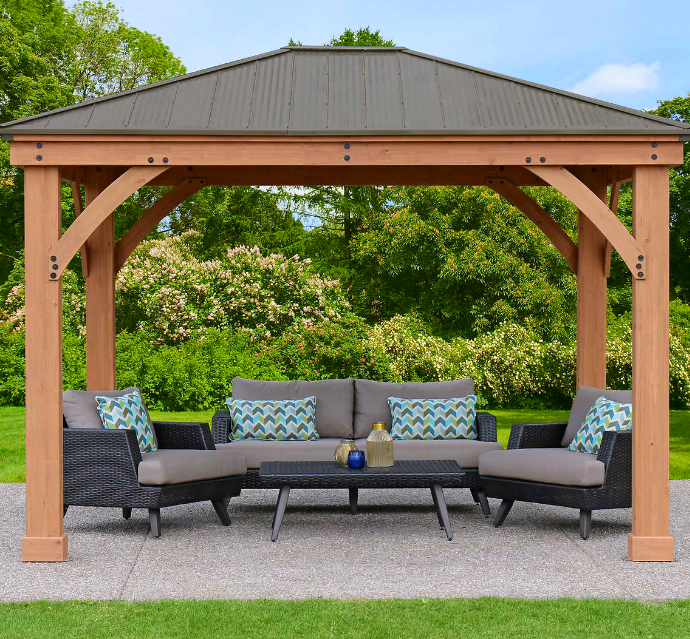 Costco Gazebo 10 x 12 - Plastic Railing Fence